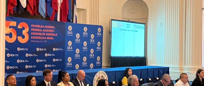 ESTADOS UNIDOS No más Violencia participó de la 53º Asamblea Anual de la OEA